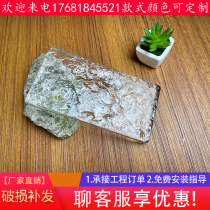 Glass brick transparent square solid crystal brick partition porch screen hanging piece engineering architectural decoration glass curtain wall