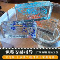 Factory direct transparent glass brick partition bubble bar background wall living room bathroom outdoor garden crystal brick