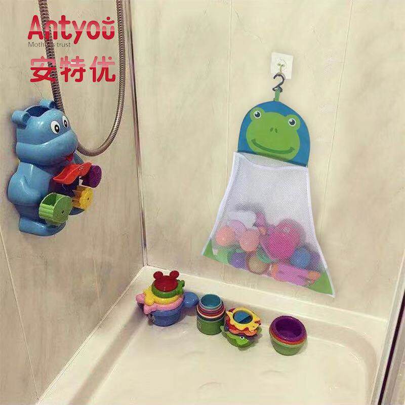 Baby bath storage bag cartoon shape storage hanging bag waterproof bathroom water toy net bag hanging wall net pocket