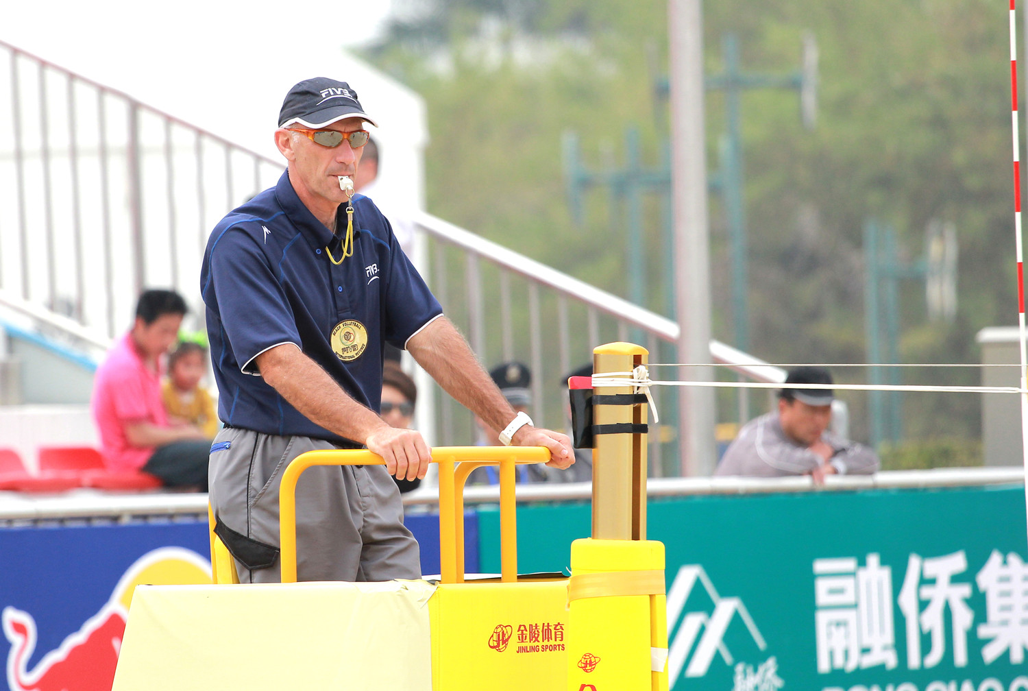 World Beach Volleyball Tour Referee Special Ball Beach Pants MEROOJ (Min Ruijie)