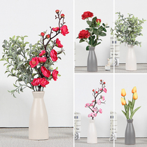 New Chinese style simple plum blossom tulip table Vase decoration ornaments silk flower fake flower simulation flower