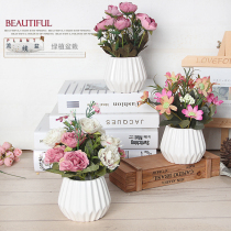 Exquisite decoration decoration simulation flower Office Hotel Kindergarten Dining room Living room Wine cabinet Fake flower pot bottle planting Green plant