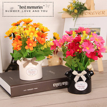 Indoor plants potted artificial flowers Fake flower decoration ornaments Room office decoration fake flowers green plant potted plants