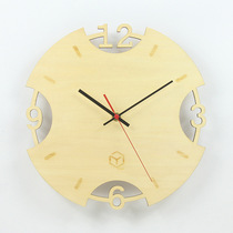 Creative wooden wall clock 12 inch clock modern simple wall clock living room bedroom silent quartz clock edge daily specials