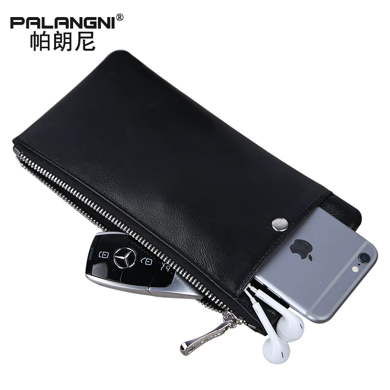 帕朗尼 Wallet, leather hand loop bag, genuine leather, for beloved