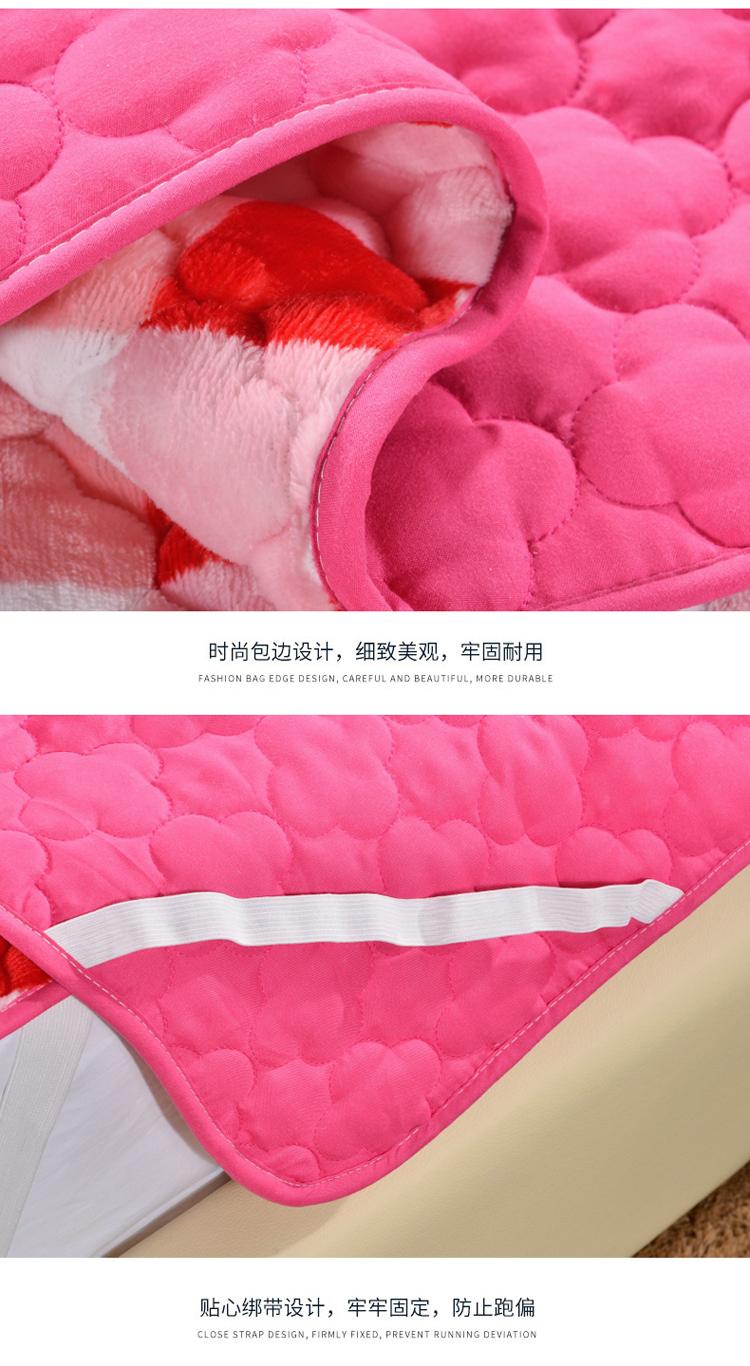 Máy có thể giặt nhung mềm nệm dày ấm giường gấp nhíp pad mặt bích flannel Simmons bảo vệ pad nệm memory foam