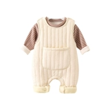 Слинг, комбинезон, демисезонный детский стеганый комплект для новорожденных, флисовый милый пуховик