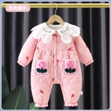 Детское стеганое демисезонное термобелье, боди, комбинезон для новорожденных, пуховик для выхода на улицу, увеличенная толщина