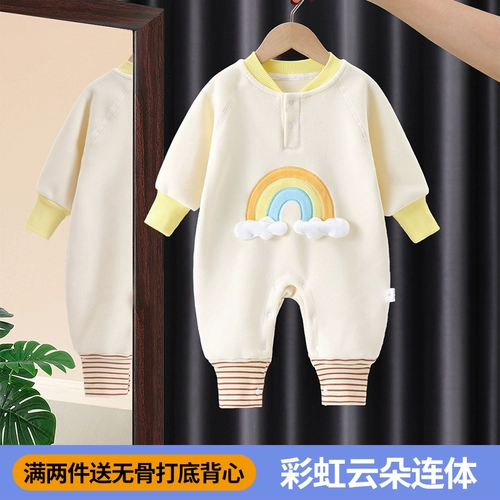 Детский демисезонный осенний комбинезон, детское удерживающее тепло осеннее боди для новорожденных для выхода на улицу