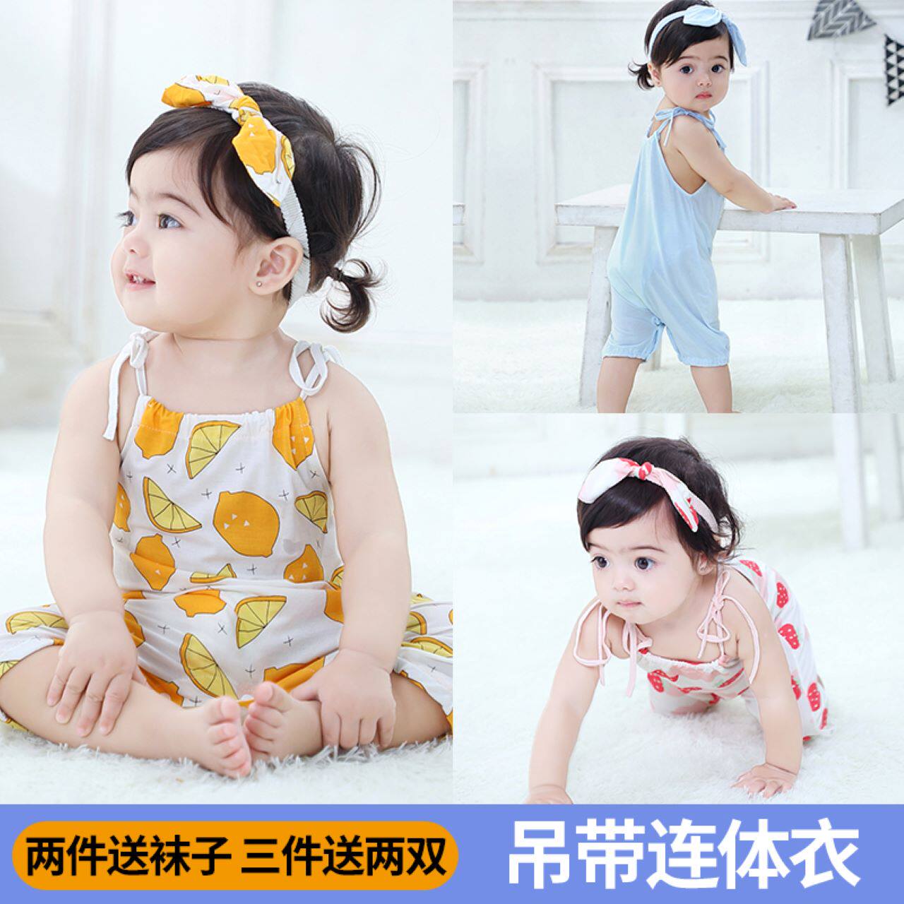 Newborn Baby Clothes Summer Clothing Bag Fart Girl Baby Princess Summer Limen Slim Fit Short Sleeve Khaed Air Conditioning Suit