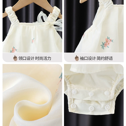 Детское летнее боди, платье, тонкая летняя юбка для раннего возраста для новорожденных