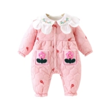 Детское стеганое демисезонное термобелье, боди, комбинезон для новорожденных, пуховик для выхода на улицу, увеличенная толщина