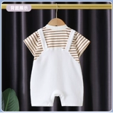 Детское летнее тонкое боди для новорожденных, летняя одежда, пижама, короткий рукав