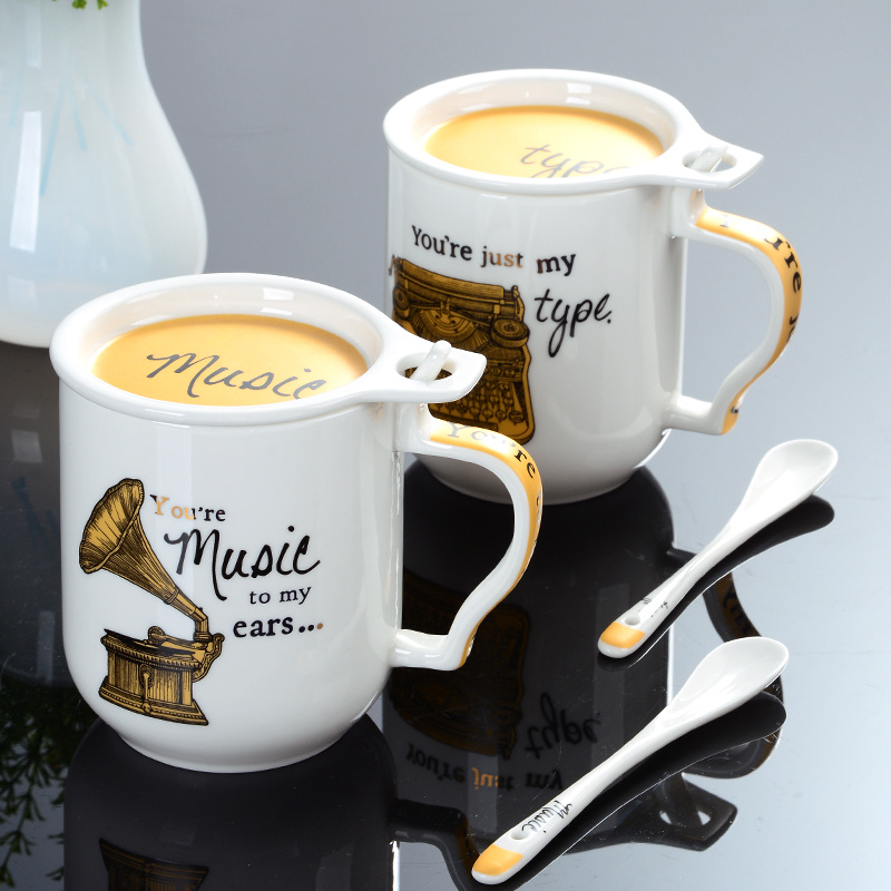 The Dao yuen court dream mugs ipads porcelain cup creative glass coffee cup milk cup with cover picking breakfast cup of office cup