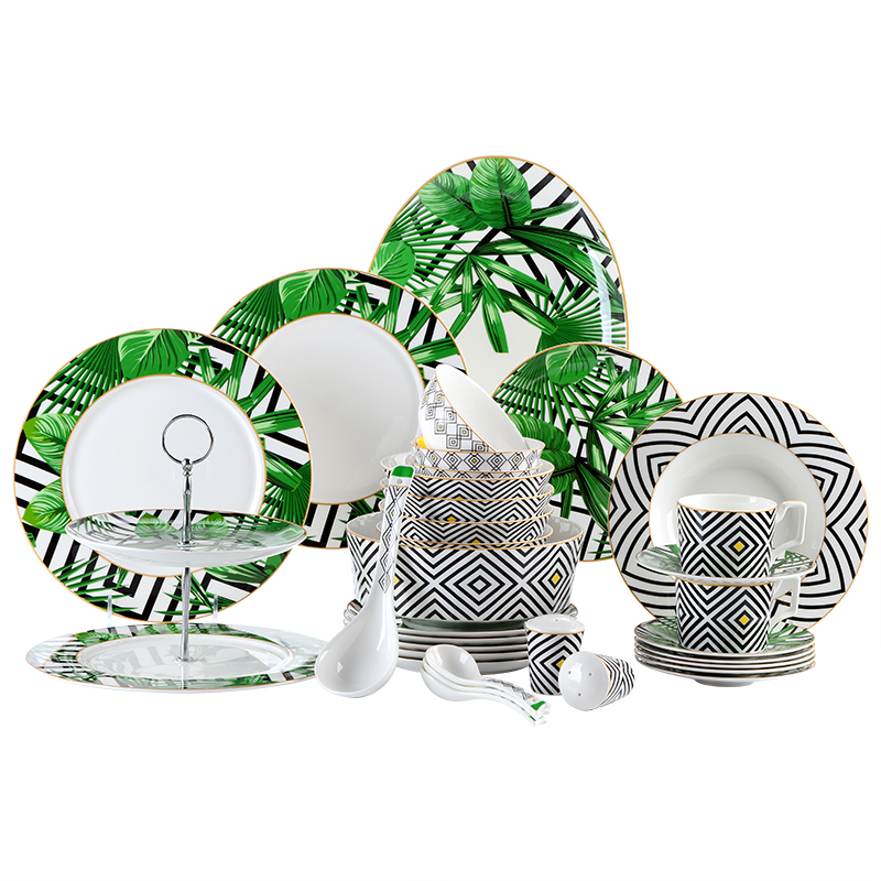 The Dao yuen court dream ipads porcelain tableware suit dishes domestic high - grade creative move dishes western - style food dish bowl tea combination