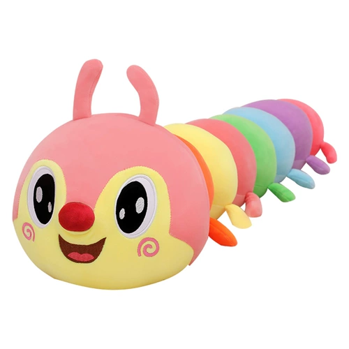 Плюшевая подушка, игрушка, милая тряпичная кукла для сна, гусеница