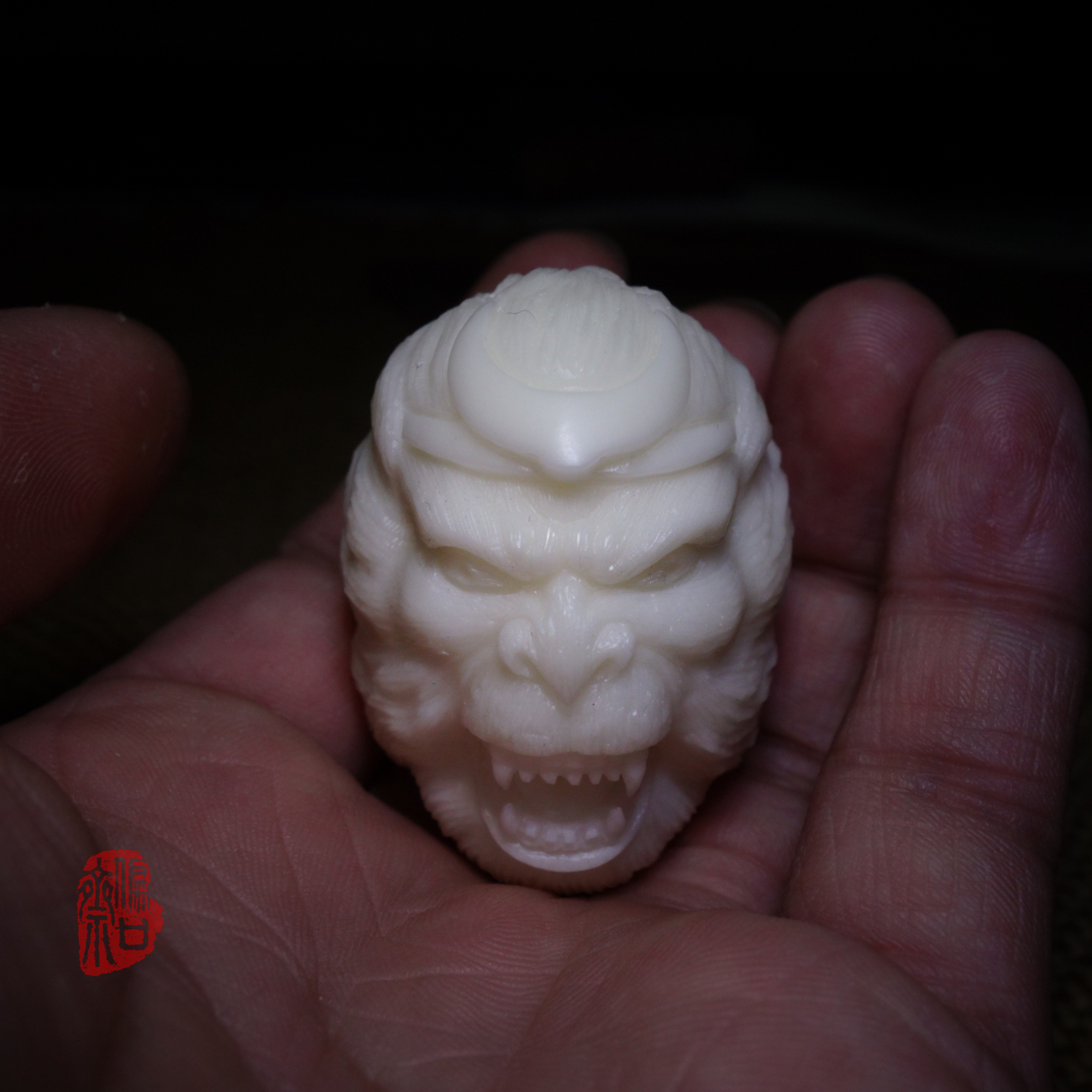 Bioral Fasting Ivory Fruit Storm Fury Dark Black Big Santa Series Hand Carved Pieces Handlebar Pendant 