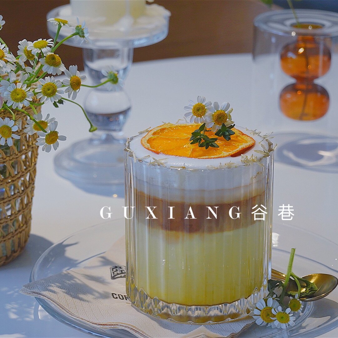 Ins style retro vertical stripe ice latte coffee cup heat-resistant glass cup juice bubble water cup high-value cup