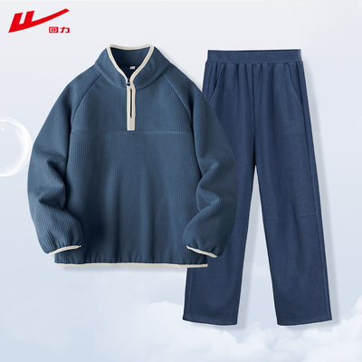 回力女童运动套装秋套装2025新款大童秋季加绒女孩洋气穿搭衣服女