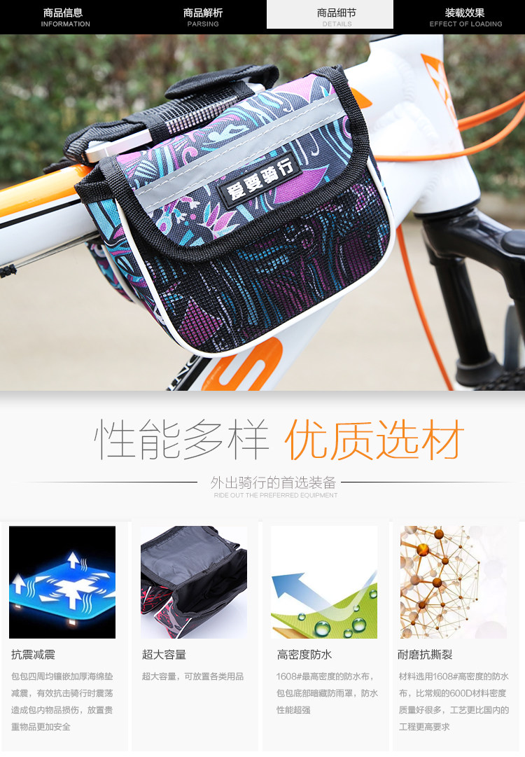 Sacoche pour vélo mixte - Ref 2217372 Image 39