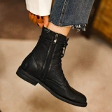 Martens, демисезонные черные короткие сапоги в английском стиле, в британском стиле