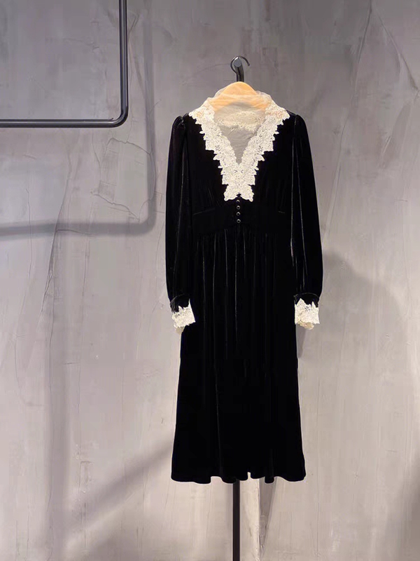 Special Offer on In-Stock Items, No Returns Within 7 Days, Velvet Dress Bbb324J211