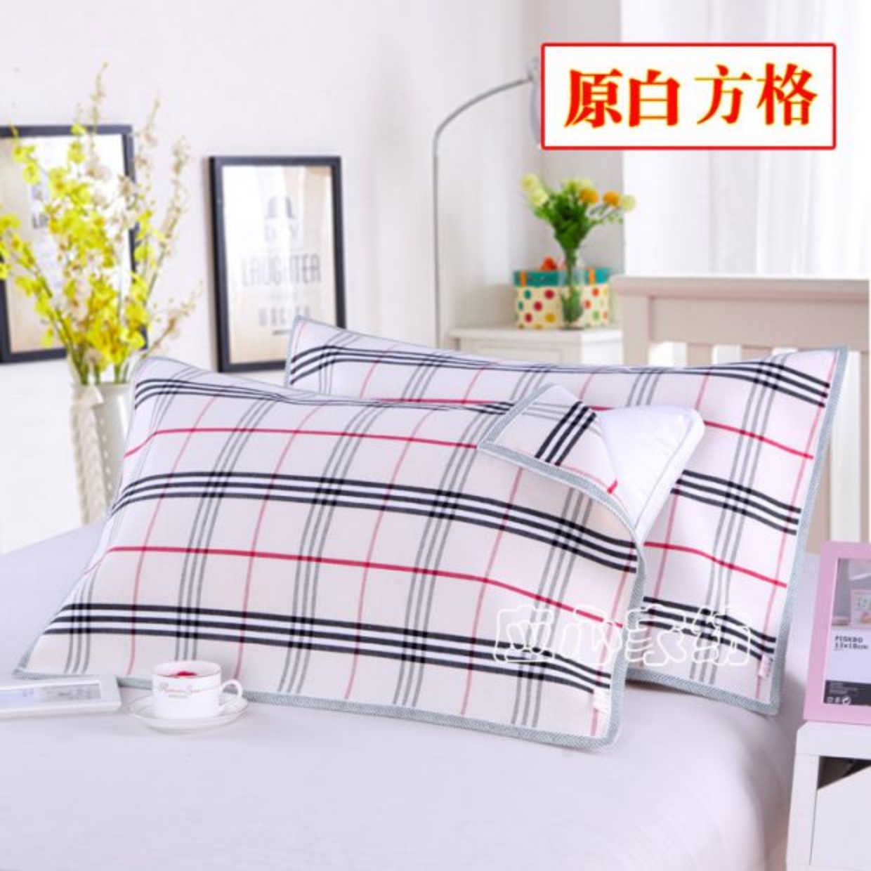 Vải thô cũ dành cho người lớn gối khăn bông gói đôi tình nhân Châu Âu 100% cotton giải phóng mặt bằng đặc biệt lớn bốn mùa áo gối lụa