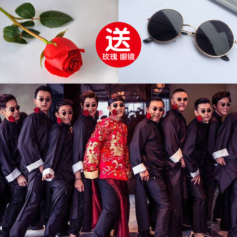 Chinese-style wedding dress best man bridesmaid dress men's long gown coat the Republic of China costume cross talk brothers dress