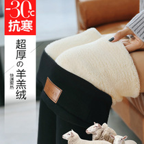 Super thick lamb velvet leggings children autumn and winter plus velvet padded cotton high waist wearing warm pants slim slim slim