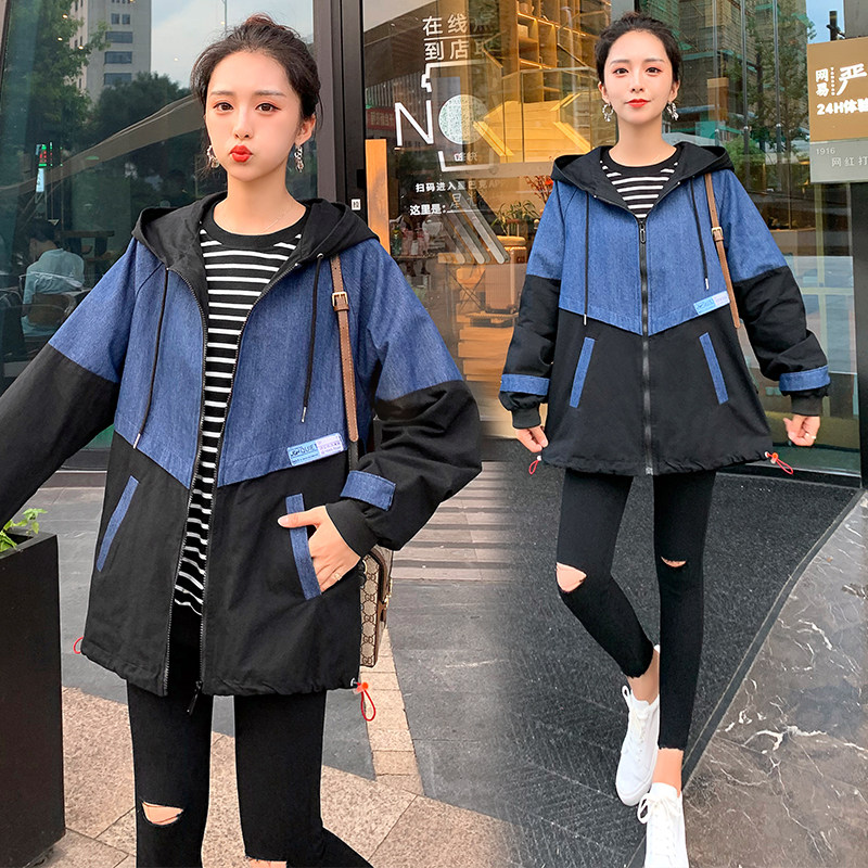 2022 new pregnant woman wind clothes in long version loose with large size and color college wind cover pregnant woman coat spring and autumn outside