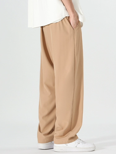 Шелковые летние тонкие штаны, спортивное средство от комаров, дышащие быстросохнущие повседневные брюки, оверсайз, свободный прямой крой