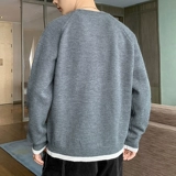 Демисезонный свитер, утепленный шерстяной трикотажный лонгслив