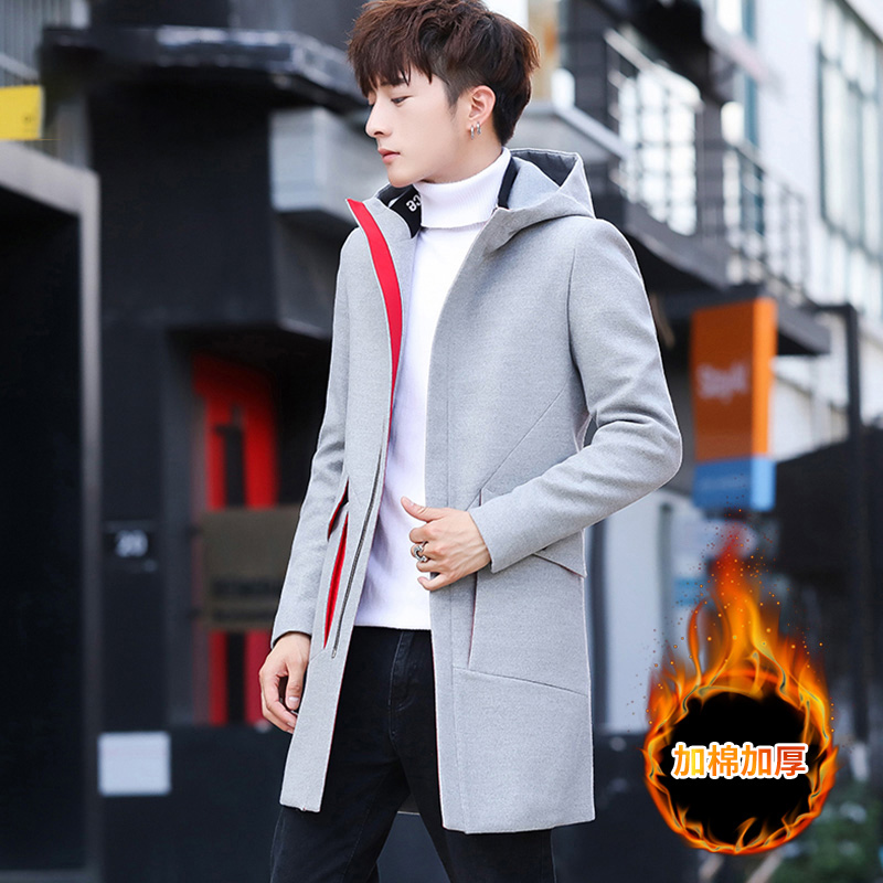 Gross coat men's medium long version thickened Winter Nicson jacket men's wind clothes 2022 new body Inn clothes