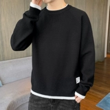 Демисезонный свитер, утепленный шерстяной трикотажный лонгслив