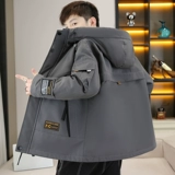 Осенняя куртка, утепленная мужская демисезонная толстовка с капюшоном, подходит для подростков