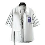 Шелковая рубашка для отдыха, короткий рукав, подходит для подростков