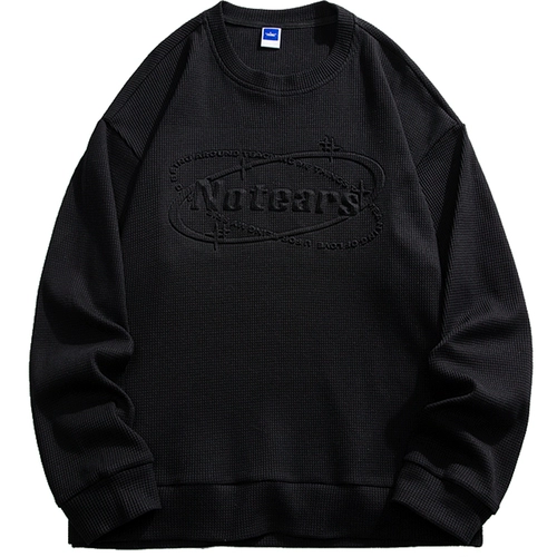 Мужской демисезонный лонгслив, трехмерная утепленная толстовка, утепленное приятное телу термобелье, круглый воротник