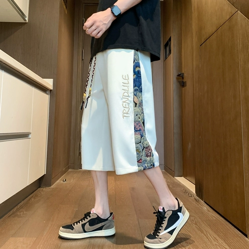 Летние тонкие штаны, шелковые спортивные шорты для отдыха, свободный прямой крой, подходит для подростков