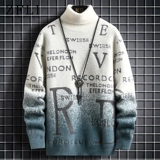 Цветной демисезонный свитер, приятная телу трикотажная рубашка, градиент, увеличенная толщина