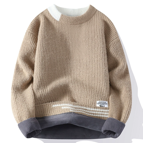 Демисезонный свитер, комплект, мужской базовый приятный телу утепленный удерживающий тепло лонгслив