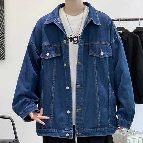 Мужская осенняя ретро джинсовая демисезонная куртка для отдыха, оверсайз, 2023