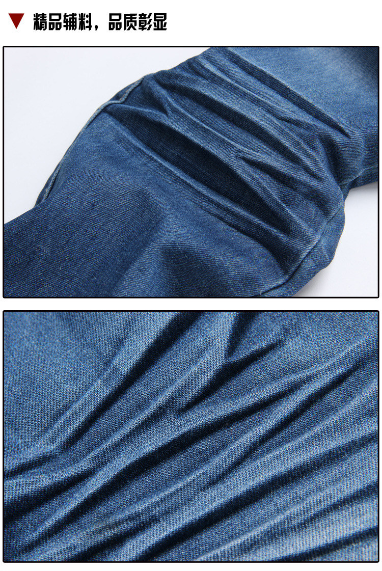 Jeans pour adolescent droite en vrac en coton pour Quatre saisons - Ref 1463611 Image 14