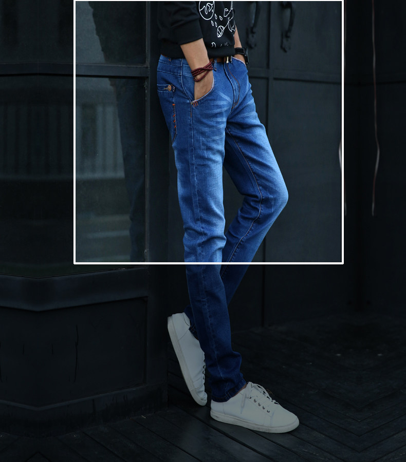 Jeans pour adolescent pieds Slim en coton - Ref 1462526 Image 23