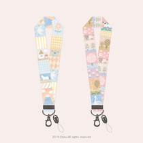 Forest diary hand-painted illustration mobile phone lanyard creative cute rope portable long short hanging neck rope