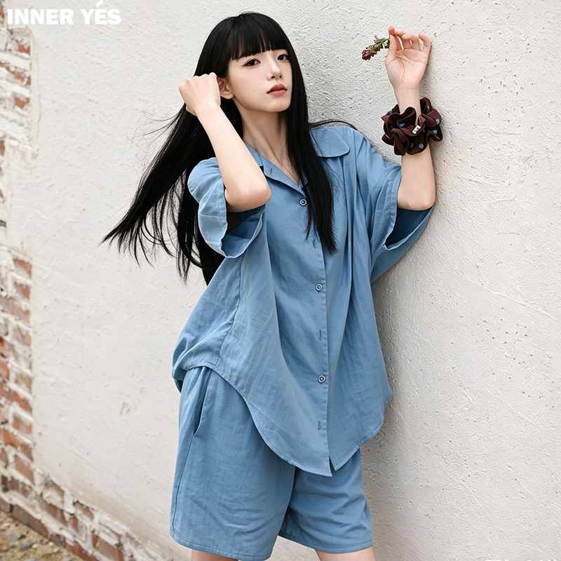 Loose and Comfortable/A-Class Pure Cotton Yarn Can Be Worn Outside/Pajama Set for Women 2026 New Summer Loungewear Coconut Silk Lining Loose and Comfortable/A-Class Pure Cotton Yarn Can Be Worn Outside/Pajama Set for Women 2026 New Summer Loungewear Coconut Silk Lining