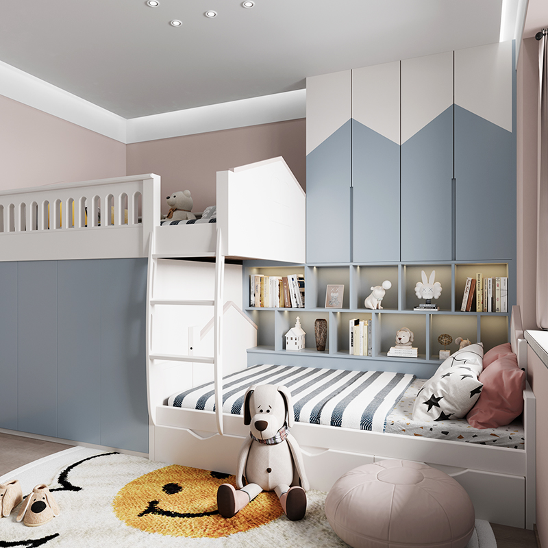 实木互不干扰上下床：小户型空间的神奇魔法师