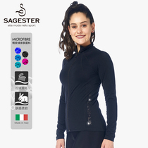 Supplier) Italian Sagester figure skating training suit top womens sports jacket thin suede 231