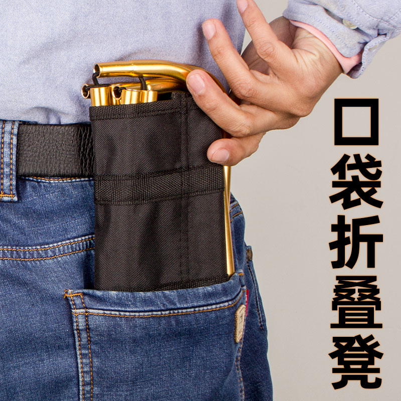 Aluminum alloy fishing folding stool outdoor portable travel ultra-light retractable mini pocket sketch stool art small horse