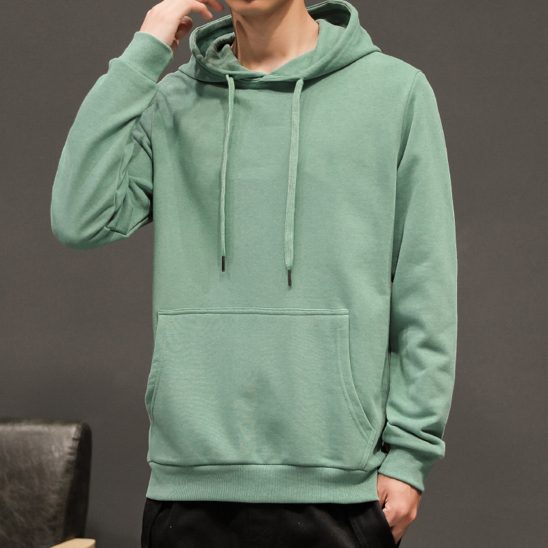 Men's simple Korean version of the trend hooded sweatshirt men's autumn coat top loose spring summer new long-sleeved coat