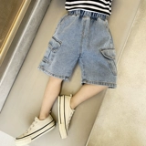 Штаны для мальчиков, летняя одежда, детские тонкие джинсы, коллекция 2021, в корейском стиле